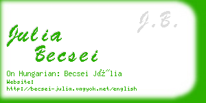 julia becsei business card